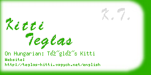 kitti teglas business card